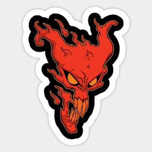 flame devil Sticker